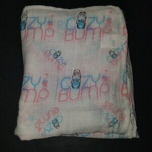 Cozy Bump Muslin 100% Cotton Swaddle Blanket White Pink Blue Black